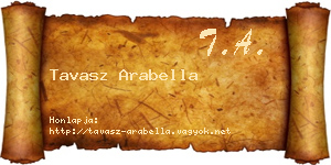 Tavasz Arabella névjegykártya
